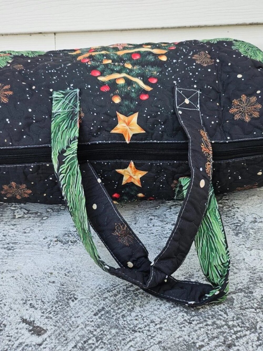 Christmas Duffle Bag Fabric Printed Multi Color Travel Bag Gym Bag Unbranded - Picture 9 of 12